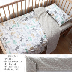 Baby Bedding Set Nordic Cotton Woven Baby Bed Linen For Newborns Kid Crib Bedding For Boy Girl Nersury Offer Custom Make Service