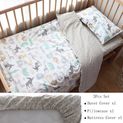 Baby Bedding Set Nordic Cotton Woven Baby Bed Linen For Newborns Kid Crib Bedding For Boy Girl Nersury Offer Custom Make Service