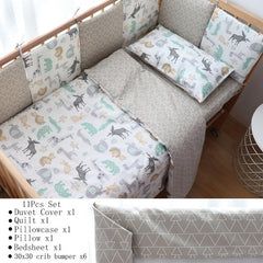 Baby Bedding Set Nordic Cotton Woven Baby Bed Linen For Newborns Kid Crib Bedding For Boy Girl Nersury Offer Custom Make Service