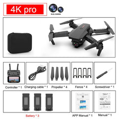 SHAREFUNBAY E88 pro drone 4k HD dual camera visual positioning 1080P WiFi  fpv drone  height preservation rc quadcopter