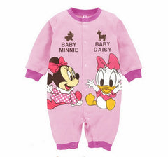 Disney Baby Boy Clothes Cotton Baby Rompers Mickey Rouaps Bebe Cartoon Baby Girl Clothes Spring Infant Jumpsuits Long Sleeves