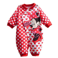 Disney Baby Boy Clothes Cotton Baby Rompers Mickey Rouaps Bebe Cartoon Baby Girl Clothes Spring Infant Jumpsuits Long Sleeves