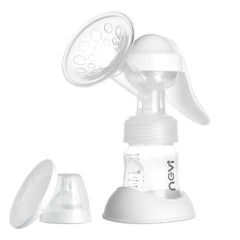 NCVI Manual Breast Pump with Milk Bottle,Portable Breastfeeding Pumps 5oz, BPA Free Soft Food Grade Silicone Powerful Suction