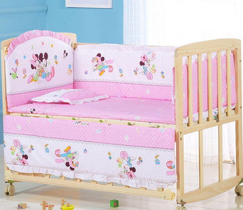 5Pcs/Set Cartoon Animal Baby Crib Bed Bumper For Newborns Infant Bedding Set 100%Cotton Children's Bed Protector Room Dec   ZT25