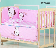 5Pcs/Set Cartoon Animal Baby Crib Bed Bumper For Newborns Infant Bedding Set 100%Cotton Children's Bed Protector Room Dec   ZT25