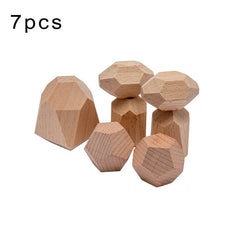 Baby Toy Wooden Jenga Building Block Colored Stone Creative Educational Toys Nordic Style Stacking Game Rainbow Stone Wooden Toy