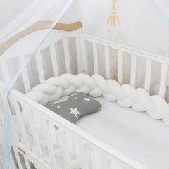 1M/2M/3M/4M Baby Bumper Crib Cot Protector Infant Bebe Bedding Set for Baby Boy Girl Braid Knot Pillow Cushion Room Decor