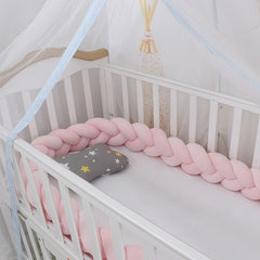 1M/2M/3M/4M Baby Bumper Crib Cot Protector Infant Bebe Bedding Set for Baby Boy Girl Braid Knot Pillow Cushion Room Decor