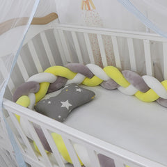 1M/2M/3M/4M Baby Bumper Crib Cot Protector Infant Bebe Bedding Set for Baby Boy Girl Braid Knot Pillow Cushion Room Decor