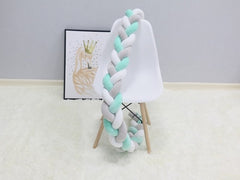 1M/2M/3M/4M Baby Bumper Crib Cot Protector Infant Bebe Bedding Set for Baby Boy Girl Braid Knot Pillow Cushion Room Decor