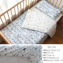 Baby Bedding Set Nordic Cotton Woven Baby Bed Linen For Newborns Kid Crib Bedding For Boy Girl Nersury Offer Custom Make Service