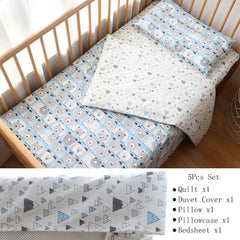 Baby Bedding Set Nordic Cotton Woven Baby Bed Linen For Newborns Kid Crib Bedding For Boy Girl Nersury Offer Custom Make Service